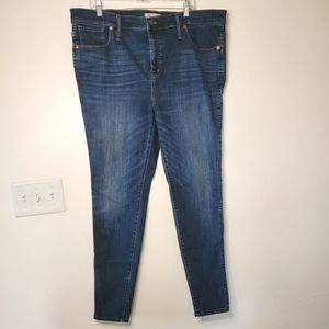 Madewell 10” High-Rise skinny jeans - 35 Tall dark denim wash Plus Size pants
